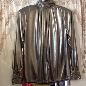 Vintage | Silver Metallic Top